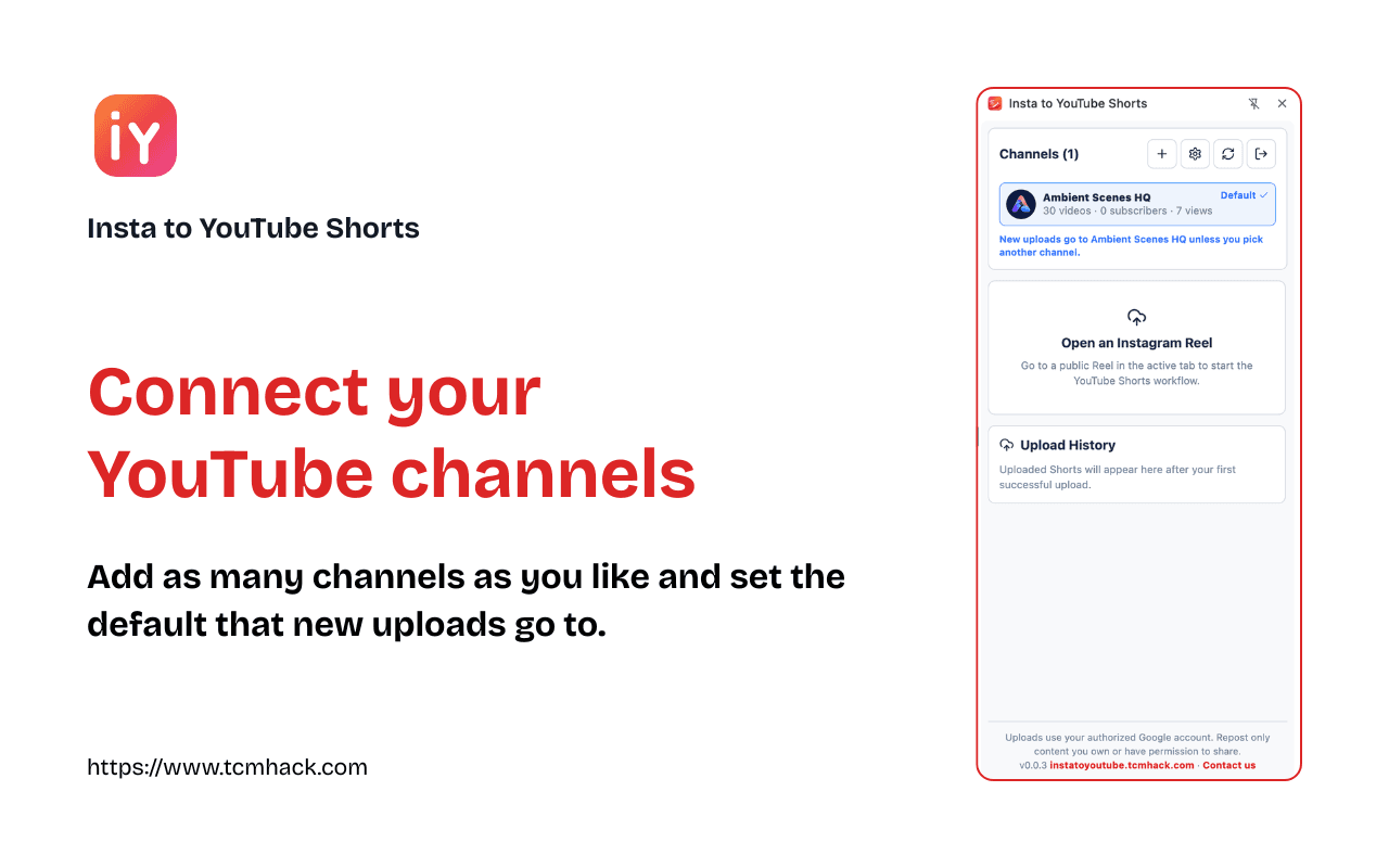 Connect your YouTube channels